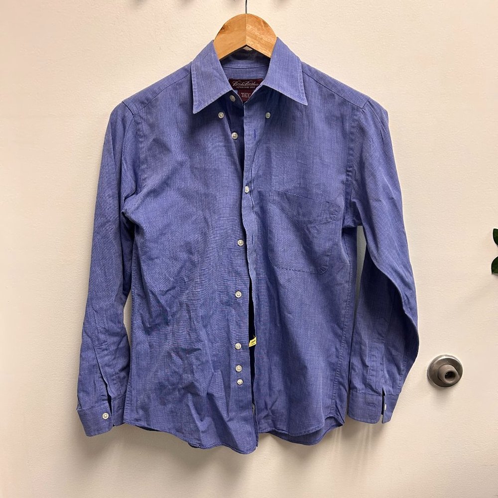 Boys Brooks Brothers blue oxford button down, 14